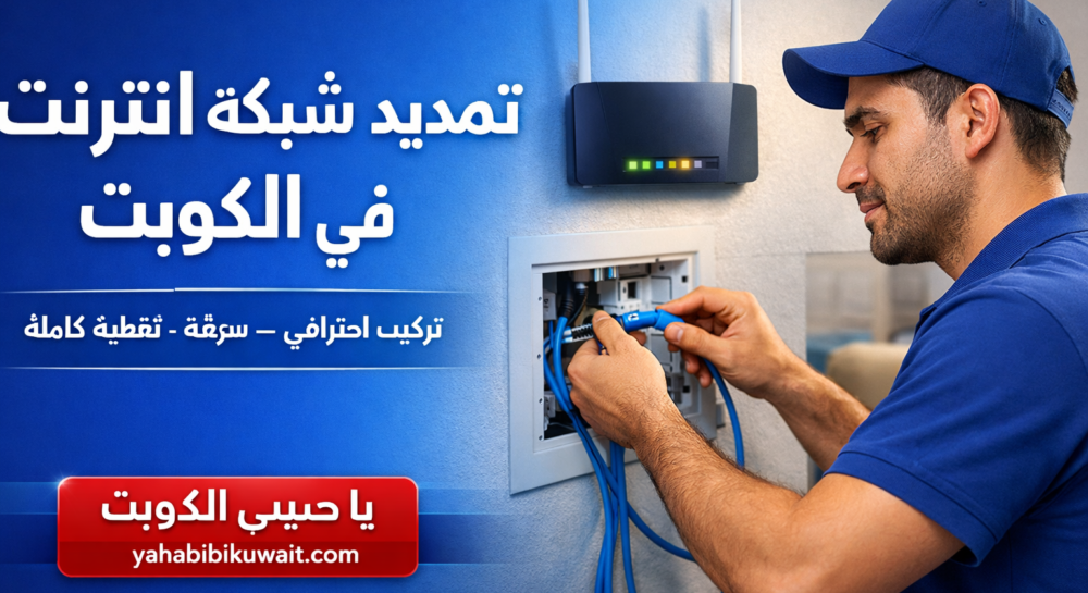 تمديد شبكة انترنت منزلية في الكويت