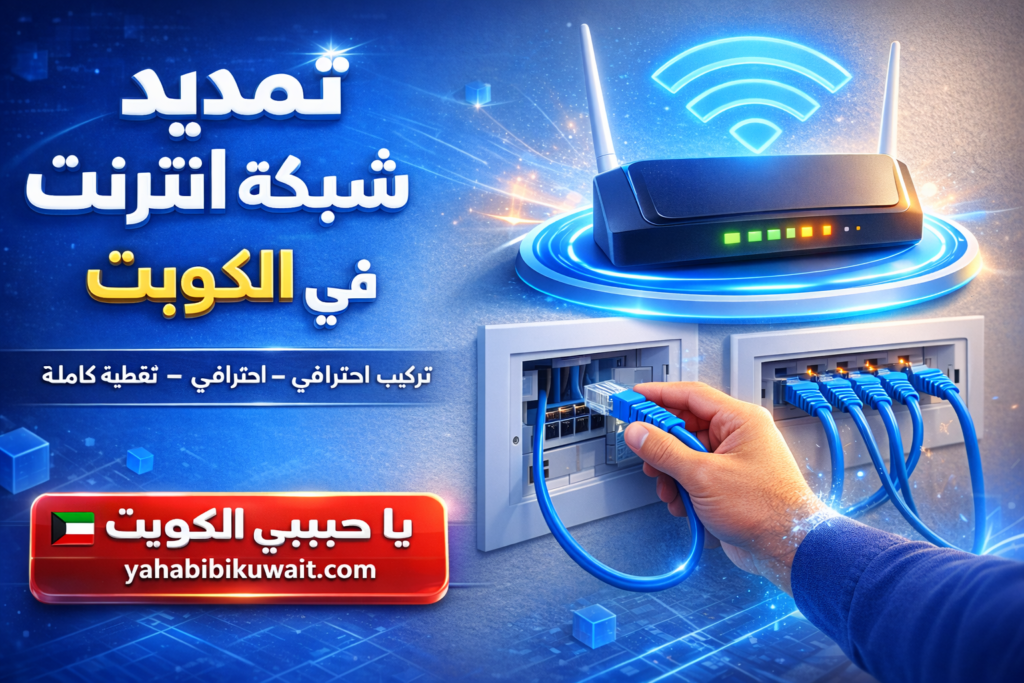 تمديد شبكة انترنت منزلية في الكويت