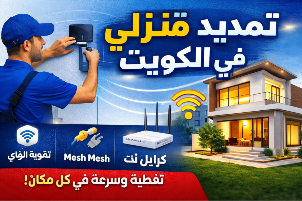 تمديد انترنت منزلي في الكويت